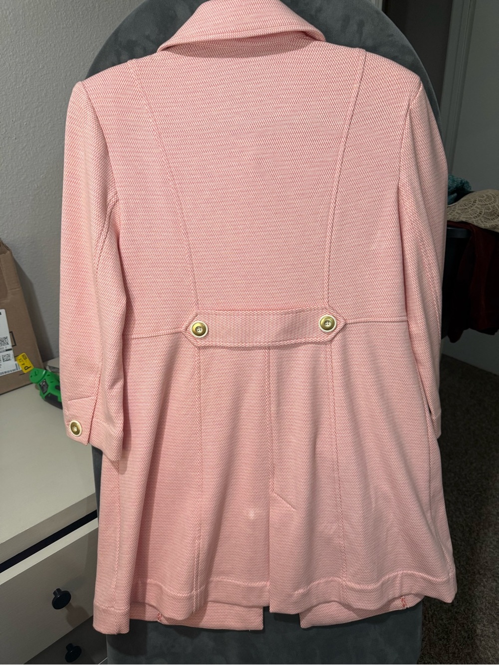 CAbi Peach-Pink Textured Collar Jacket - Picture 8 of 16